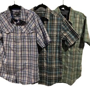 Marmot Plaid Short Sleeve Button Shirt Lot of 3 Men's M